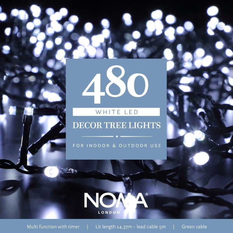 NOMA Multifunction White Tree Lights - 480