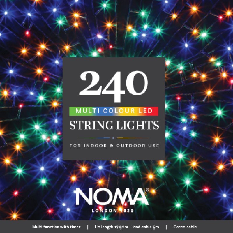 NOMA Multifunction Multicolour String Lights - 240