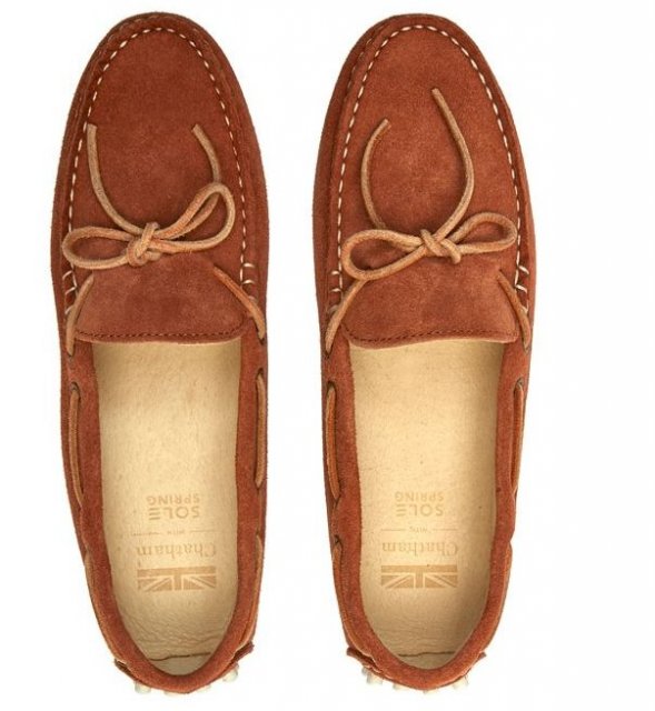 Chatham Chatham Aria Suede Driving Moccasin Cognac