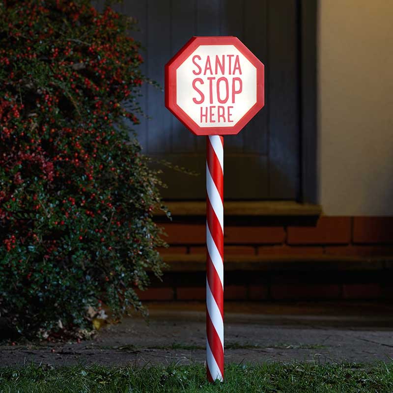 Smart Garden Products Santa Stop Here Stake Light