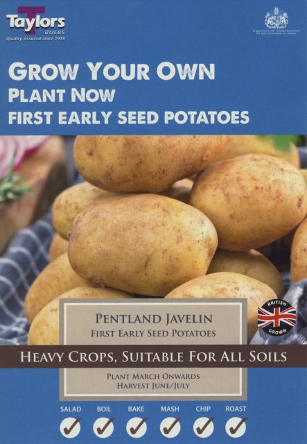 Taylors Bulbs Pentland Javelin Potato - 10pk