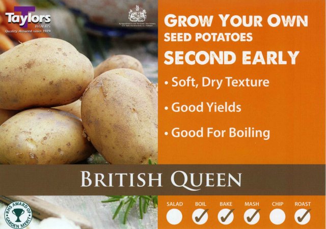 Taylors Bulbs British Queen Seed Potato - 2kg