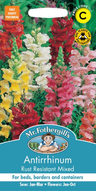 Mr Fothergill's Fothergills Antirrhinum Rust Resistant Mixed