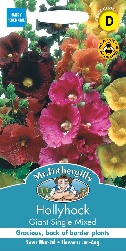 Mr Fothergill's Fothergills Hollyhock Giant Single Mixed