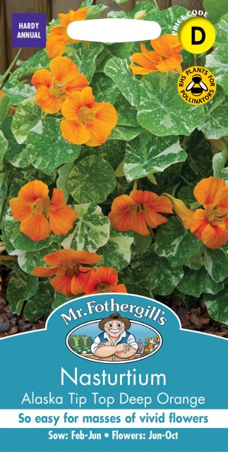 Mr Fothergill's Fothergills Nasturtium Tip Top D Orange