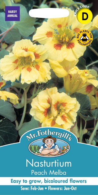 Mr Fothergill's Fothergills Nasturtium Peach Melba