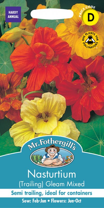 Mr Fothergill's Fothergills Nasturtium Gleam Mixed