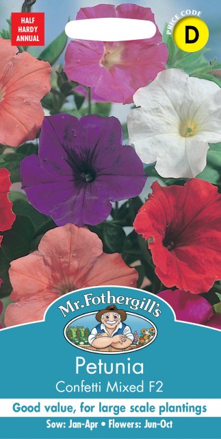 Mr Fothergill's Fothergills Petunia Confetti Mixed F2