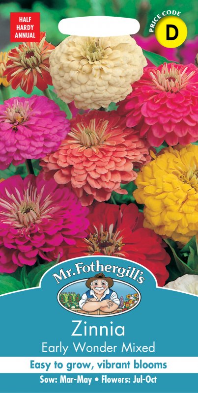 Mr Fothergill's Fothergills Zinnia Early Wonder Mixed