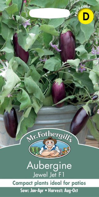 Mr Fothergill's Aubergine Jewel Jet F1 Foth Seeds