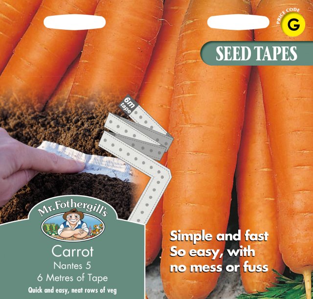 Mr Fothergill's Fothergills Seed Tape Carrot Early Nantes 5