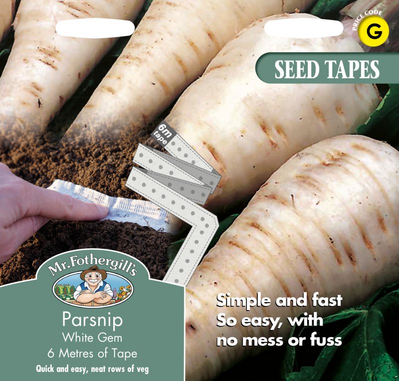 Mr Fothergill's Fothergills Parsnip White Gem(tape)