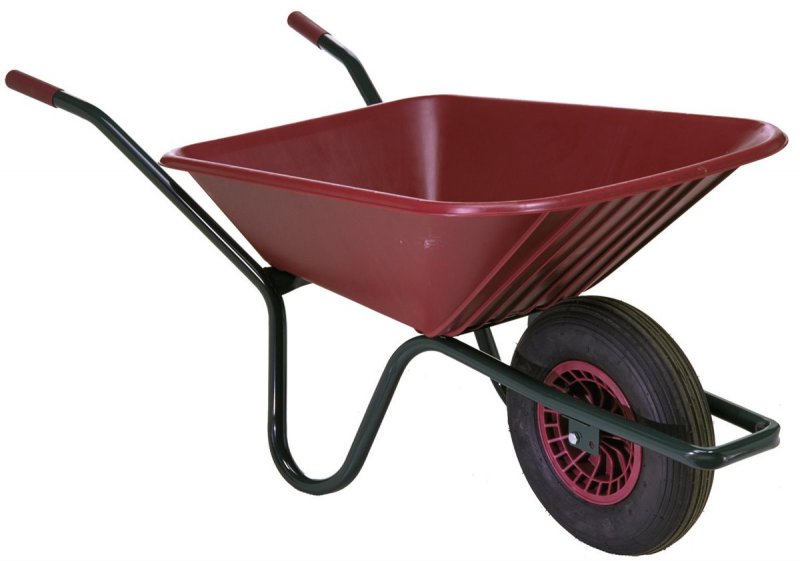 Plastic Burgundy Wheelbarrow