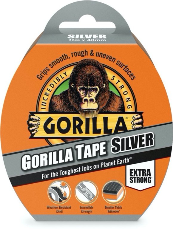 Gorilla Gorilla Tape Silver - 11m