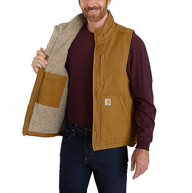 Carhartt Men's Duck Sherpa Mock Neck Vest