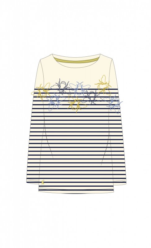 Joules Joules Harbour Embroidered Cream Bee