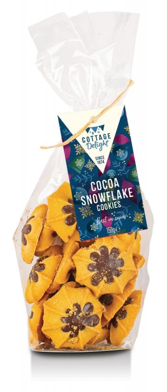 Cottage Delight Cottage Delight - Cocoa Snowflake Cookies - 150g