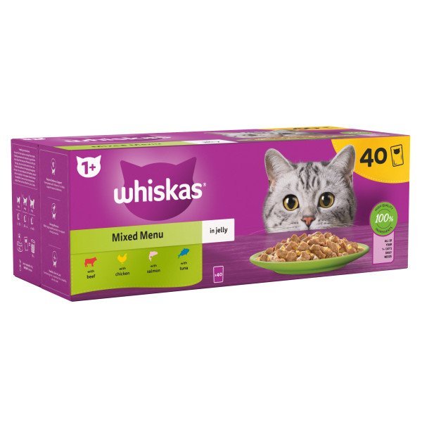 Whiskas Whiskas Mixed Menu Pouches In Jelly - 40 x 85g