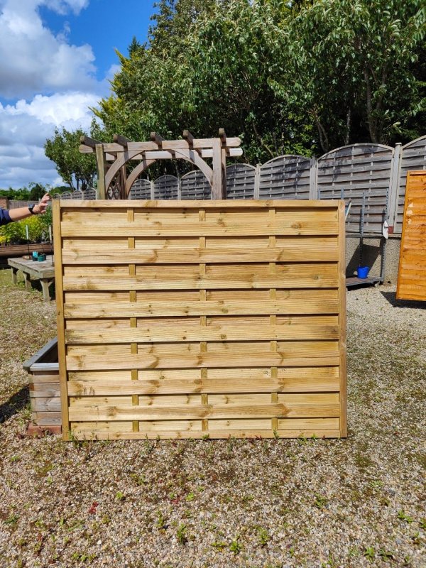 BATA Milano Hit & Miss Treated Fence Panel - 1.8m x 1.5m