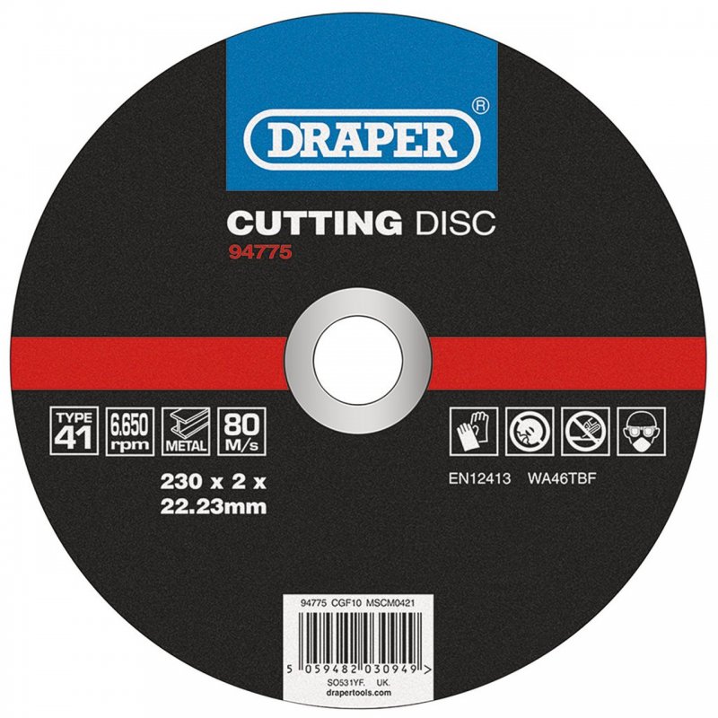 Draper Draper Metal Cutting Disc - 230mm x 2mm x 22.3mm