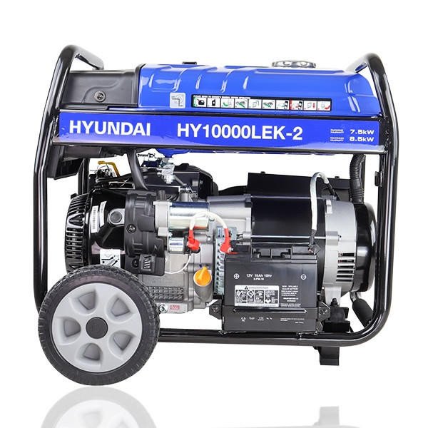 Hyundai Hyundai The 8kW/10kVA* Recoil and Electric Start Site Petrol Generator | HY10000LEK-2