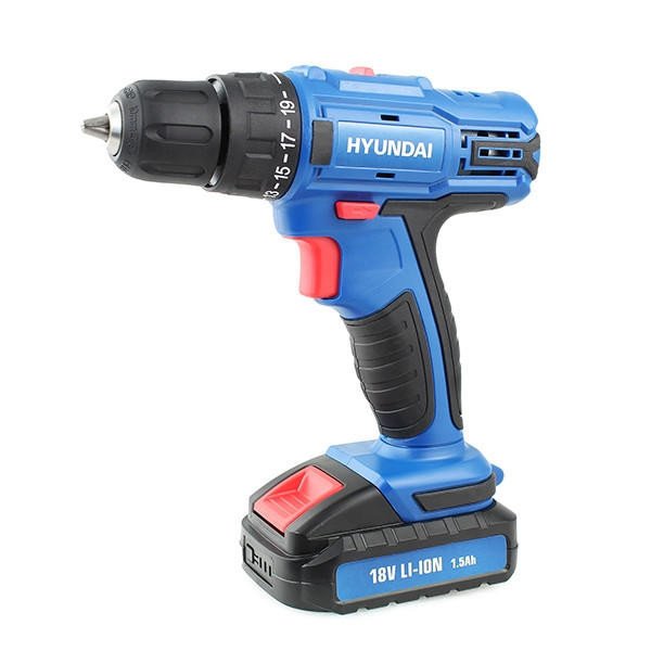 Hyundai Hyundai HY2175 18v Li-Ion Cordless Drill Driver Includes 89 Drill Bit Accessories & Carry Case