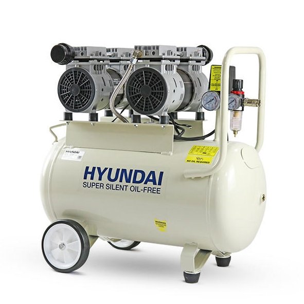 Hyundai Hyundai 50 Litre Air Compressor, 11CFM/100psi, Oil Free, Low Noise, Electric 2hp | HY27550