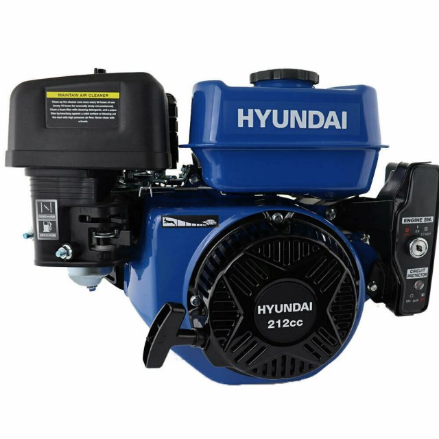 Hyundai Hyundai 212cc 6.5hp 20mm Electric-Start Horizontal Straight Shaft Petrol Replacement Engine, 4-Strok