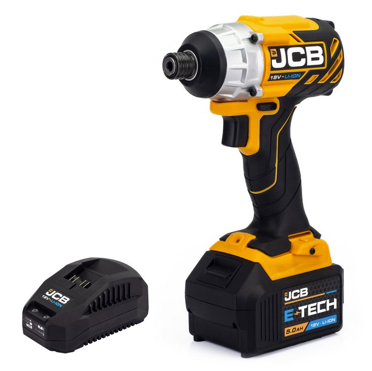 JCB JCB 18V Brushless Impact Driver 1x5.0Ah Lithium-Ion battery and 2.4A fast charger in W-Boxx 136 | 21