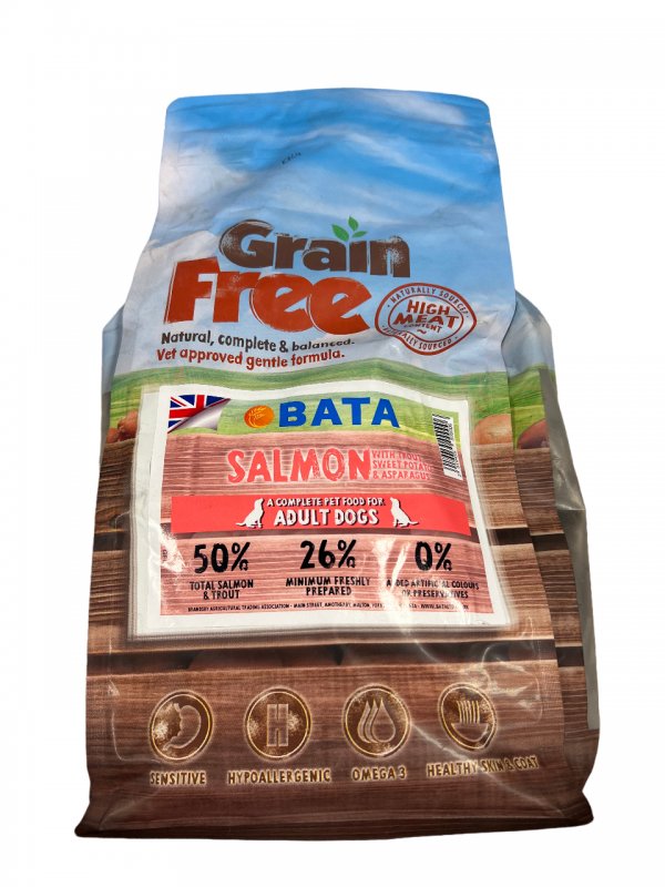 BATA BATA Grain Free Complete Adult Dog Food Salmon - 2kg