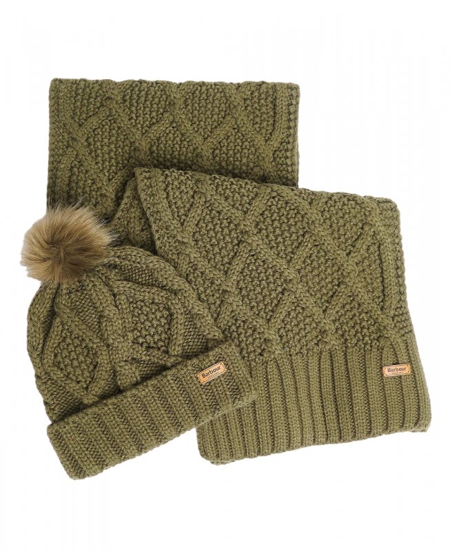 Barbour Barbour Ridley Beanie & Scarf Gift Set
