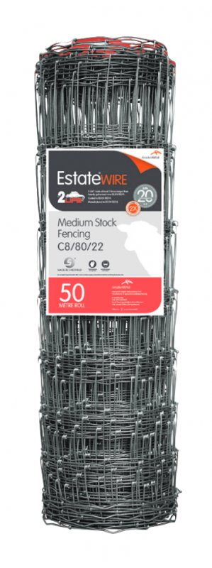ArcelorMittal Estate Wire Galvanised C8/80/15 - 50m
