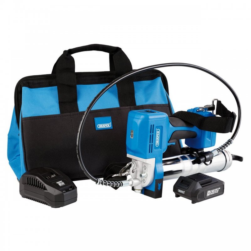Draper Draper Cordless D20 20V Grease Gun Kit