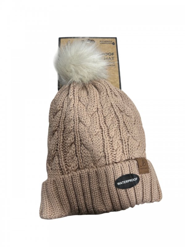 Bartleby Bartleby Women's Cable Knit Bobble Hat