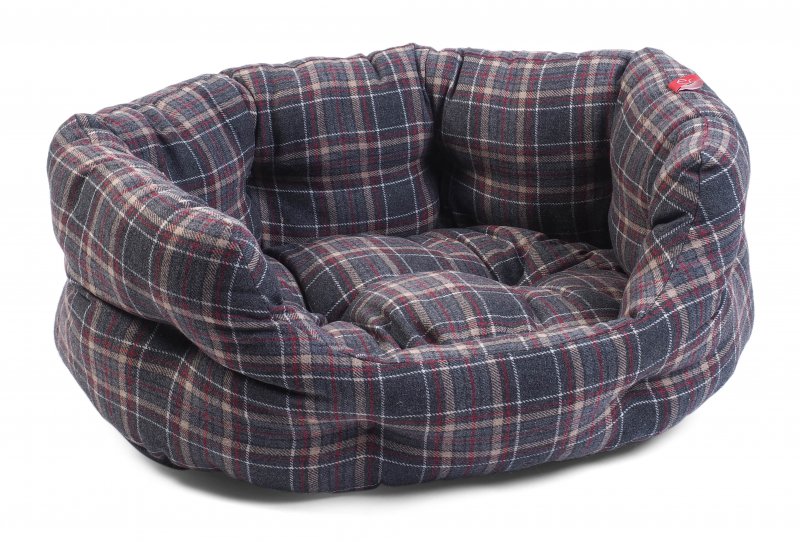 Zoon Zoon Plaid Oval Bed - Small