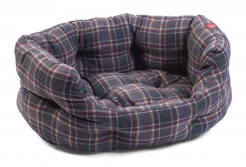 Zoon Zoon Plaid Oval Bed - Medium