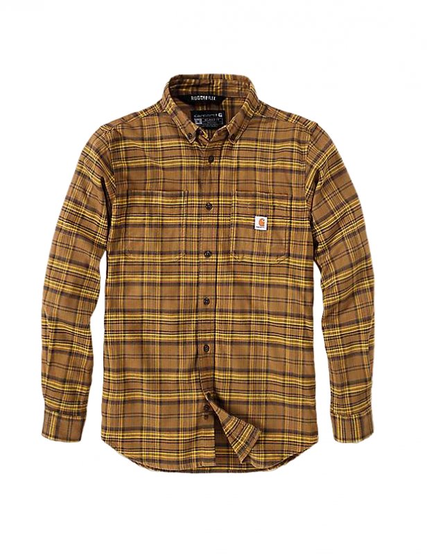 Carhartt Carhartt Mens' Relaxed Fit Midweight Flannel Long-Sleeve Plaid Shirt