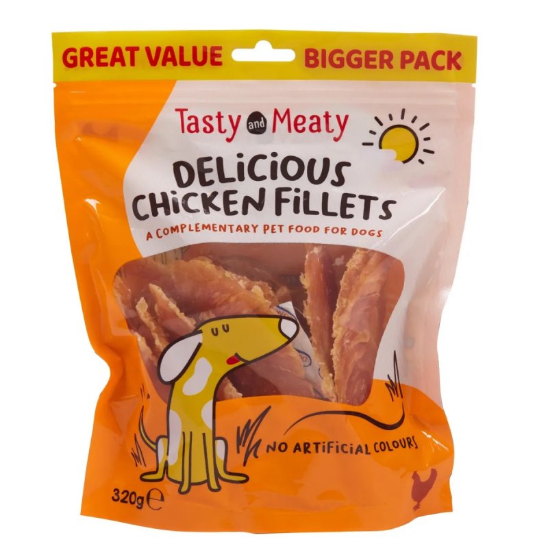 Vital Pet Tasty & Meaty Chewy Chicken Fillets - 320g