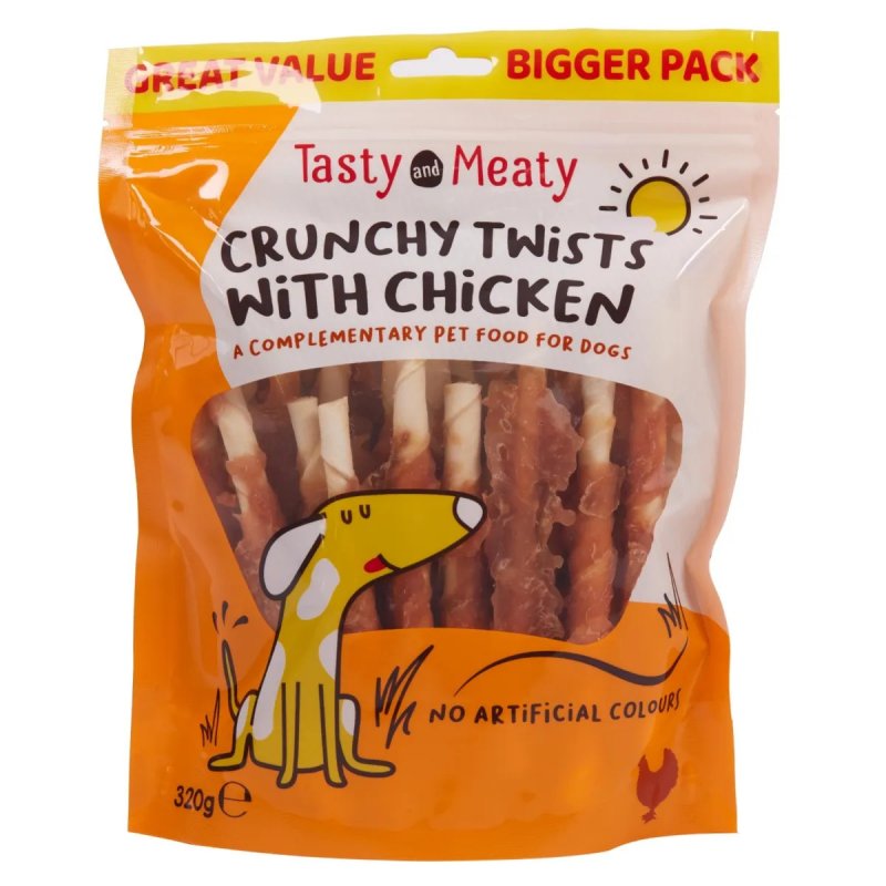 Vital Pet Tasty & Meaty Chewy Twists Chicken - 320g