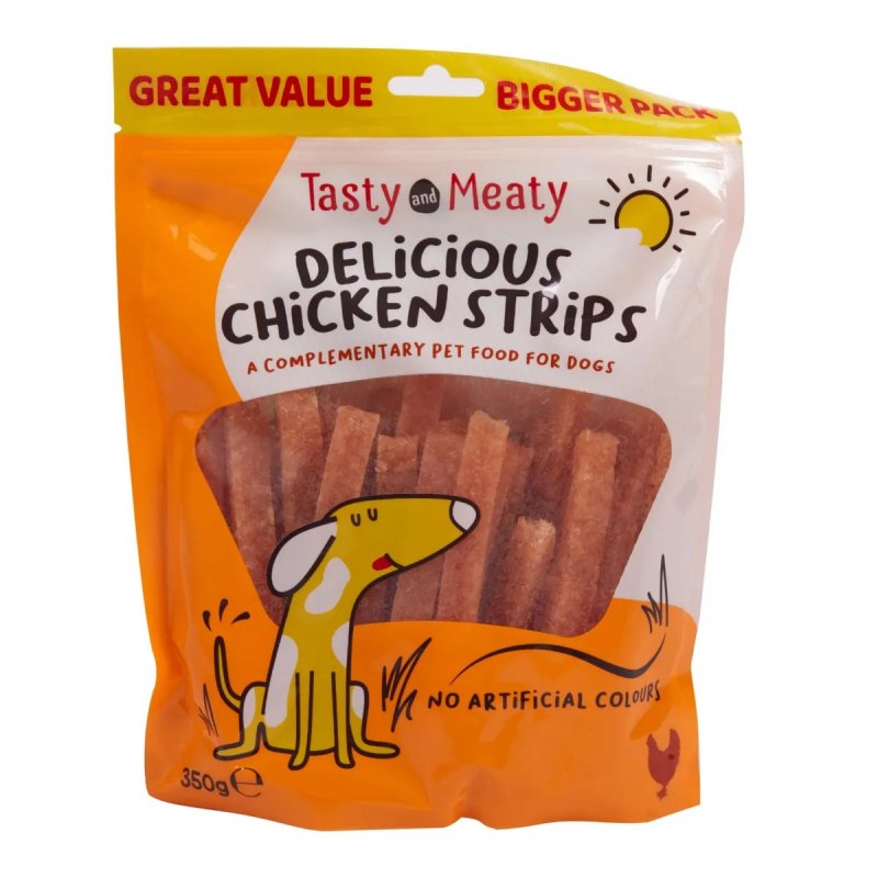 Vital Pet Tasty & Meaty Chicken Strips - 350g