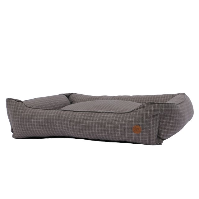 Ancol Ancol Grey Check Bed - XL 84 x 105cm