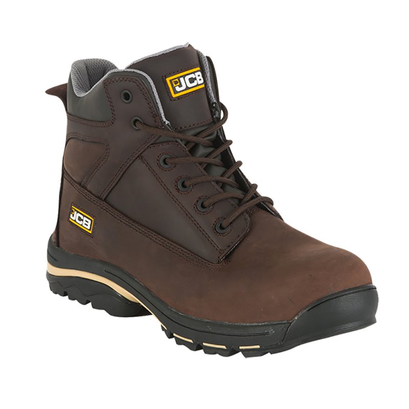 JCB JCB Workmax Laced Safety Boot DK Brown