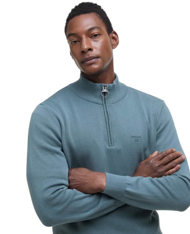 Barbour Men's Cotton Half Zip Knitted Jumper - BATA Ltd