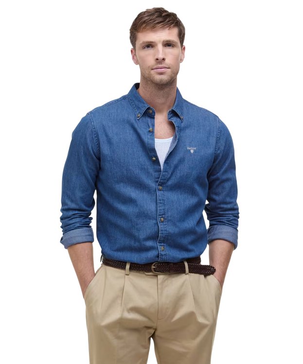 Barbour Men's Chambray Crest Tailored Fit Shirt BATA Ltd