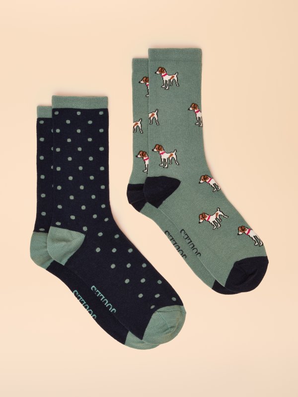 Joules Joules Everyday 2Pk Socks One Size