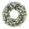 Premier Decorations Premier Snow Tipped Wreath White Berry And Cone  - 50cm