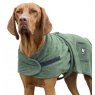 Danish Design Towelling Dog Robe Green