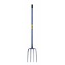 Manure Fork - Metal 4 Prong Long Handled