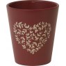 Ivyline Vintage Heart Pot - Red - 15cm