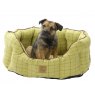 House of Paws Green Tweed Oval Snuggle Bed House of Paws Green Tweed Oval Snuggle Bed